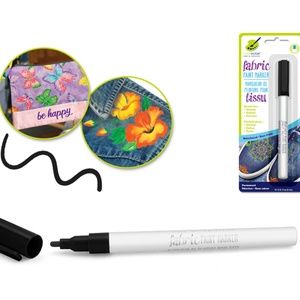 Permanent Fabric Paint Marker (Black)